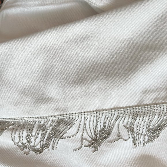 NEW! Zara High Waisted 90s Premium Cowboy Straight Leg White Jeans Denim - Sz 2 - Picture 6 of 16